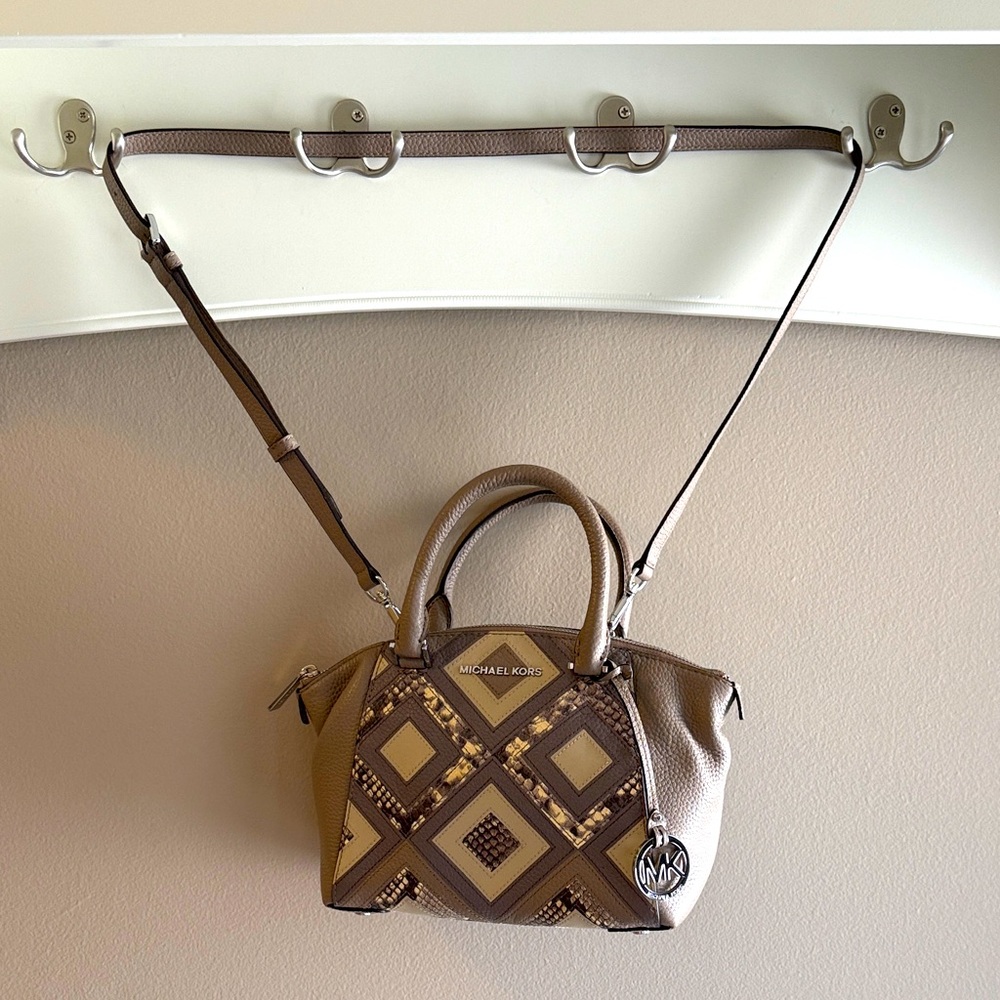 Michael Kors Taupe Cross Body/Tote